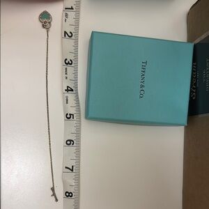 Tiffany & Co. Silver Bracelet with Turquoise Heart Charm